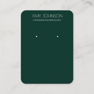 Minimal Emerald Earring display cards
