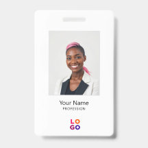 Minimal Employee Logo, Photo, Qr Code, Name