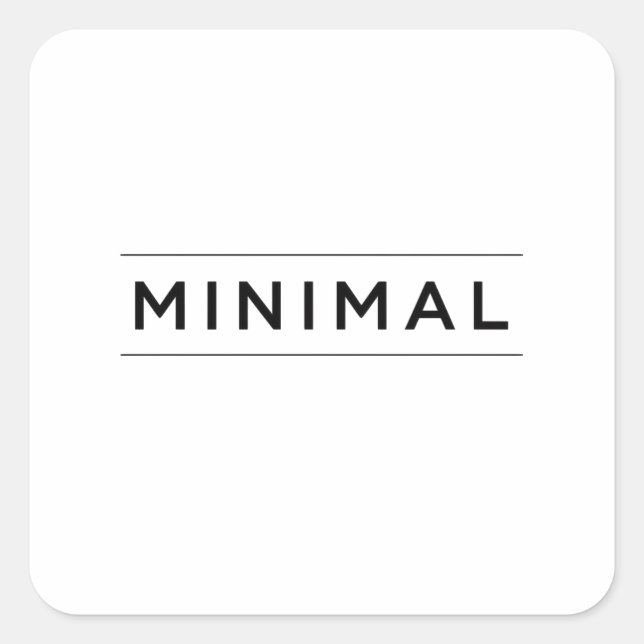 Minimal Essence Square Sticker (Front)