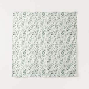 Minimal Eucalyptus Leaves Seamless Pattern Tapestry