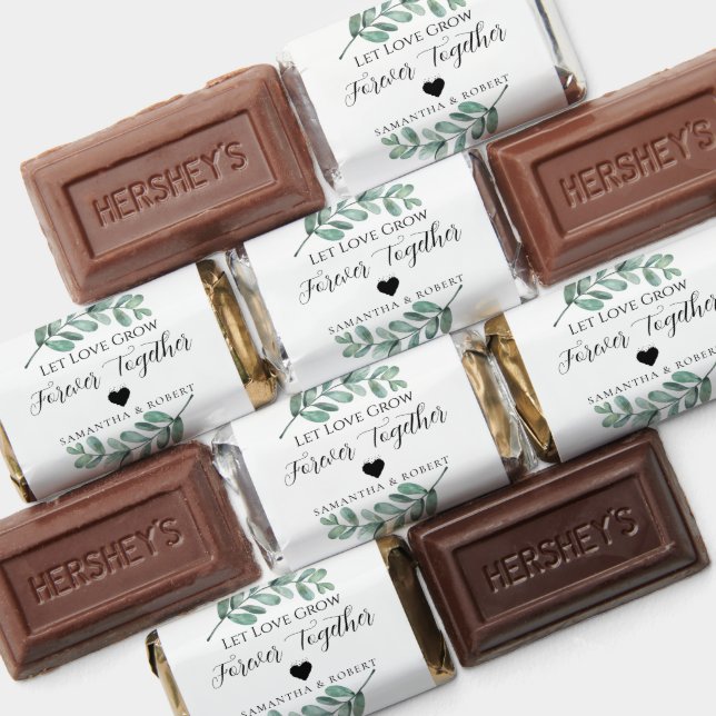 Minimal Eucalyptus Wedding Bridal Favor Chocolate  (Assorted)