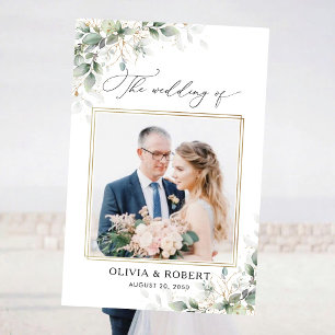 Minimal Eucalyptus Wedding Photo Prop Foam Board