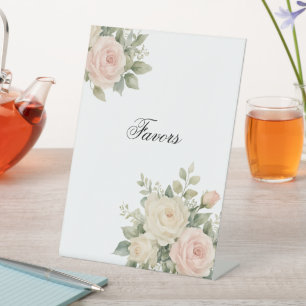 Minimal Eucalyptus Wedding Tabletop Sign