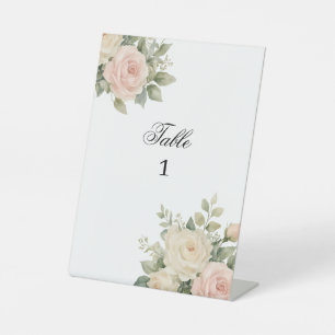 Minimal Eucalyptus Wedding Tabletop Sign