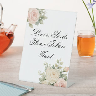 Minimal Eucalyptus Wedding Tabletop Sign