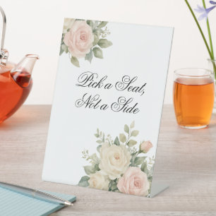 Minimal Eucalyptus Wedding Tabletop Sign