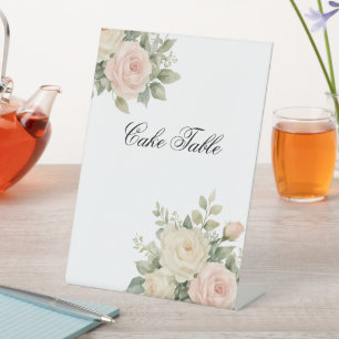 Minimal Eucalyptus Wedding Tabletop Sign