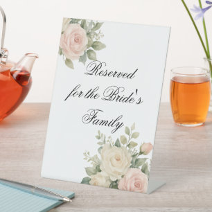 Minimal Eucalyptus Wedding Tabletop Sign