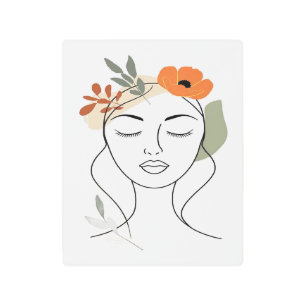 Minimal Face Line Art Modern Abstract Wall Art