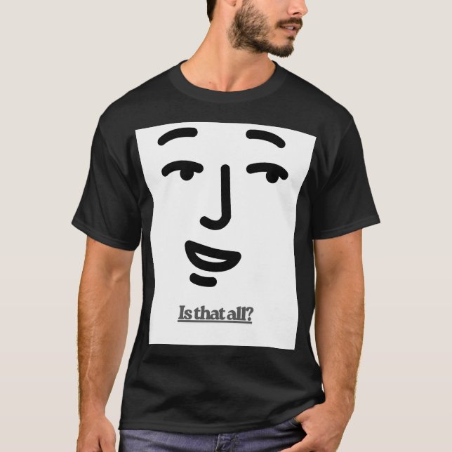 Minimal Face Typography T-Shirt (Front)