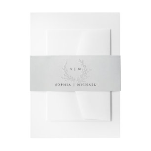 Minimal Faux Blind Deboss Cotton Wedding Invitation Belly Band