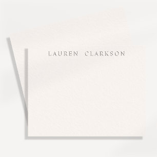 Minimal Faux Letterpress off-white Note Card