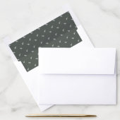 Minimal Festive Winter Garland Pattern Green Envelope Liner (Desk)