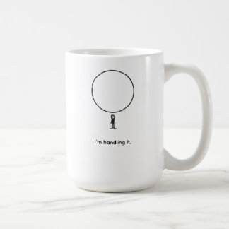 Minimal Figure Under Pressure Abstract Line Art Coffee Mug