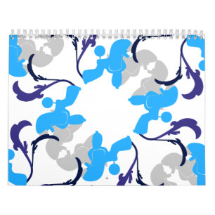 Minimal fine abstract praphical Poodle dog Calendar