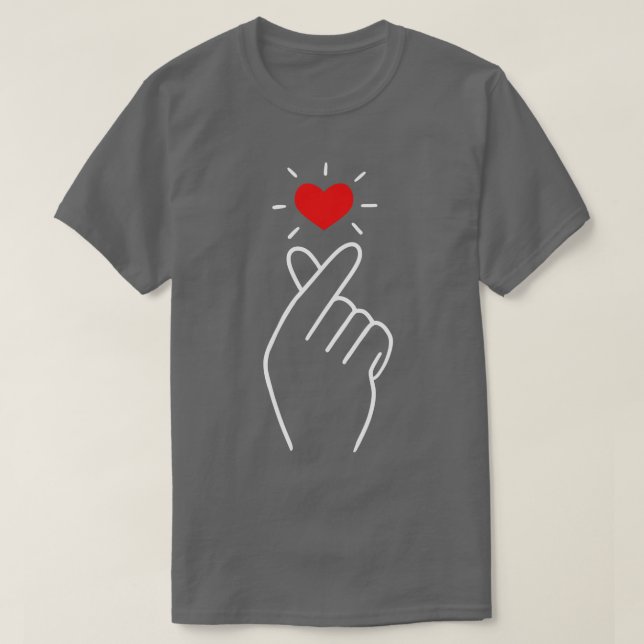 Minimal Finger heart T-Shirt (Design Front)