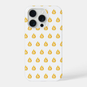 Minimal Fire Flame Icon Hot Lit Aesthetic Graphic iPhone 15 Pro Case