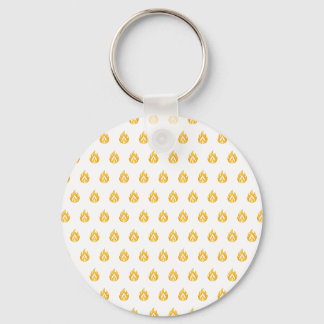 Minimal Fire Flame Icon Hot Lit Aesthetic Graphic Keychain