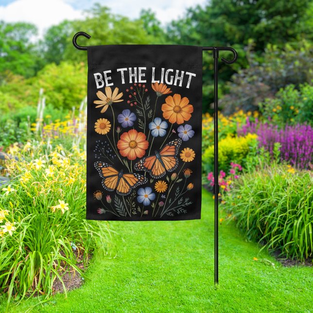 Minimal Floral Be The Light Matthew 5:14 Garden Flag (Creator Uploaded)