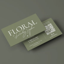 Minimal Floral Designer Elegant Florist Sage