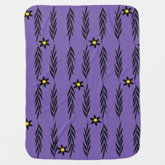 Minimal Floral Seamless Modern Botanical Daisy Pa Baby Blanket