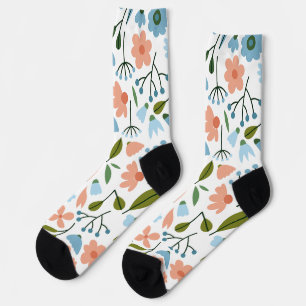 Minimal Floral Spring Socks