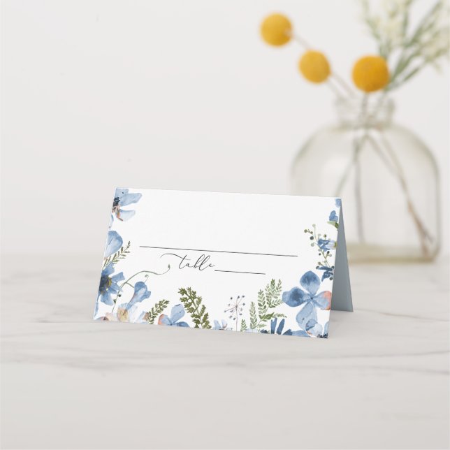 Minimal Floral Table Number Place Cards (Front)