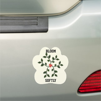 Minimal Floral Vine Design  | Elegant Botanical  Car Magnet
