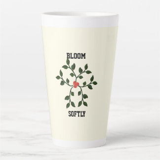 Minimal Floral Vine Design  | Elegant Botanical  Latte Mug