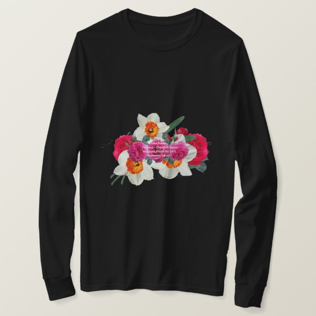 Minimal Flower Line Art | Aesthetic Botanical  T-Shirt (Design Front)