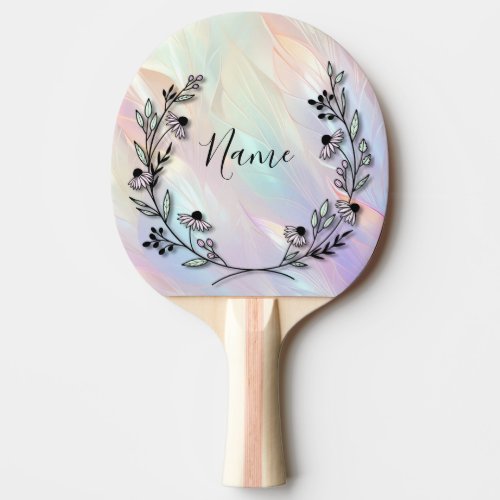 Minimal Flower Ping Pong Paddle