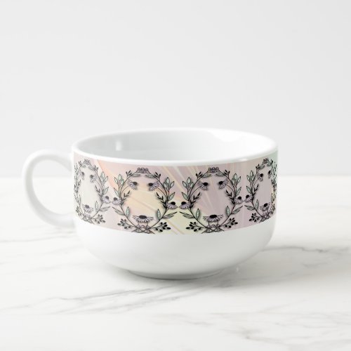 Minimal Flower Soup Mug