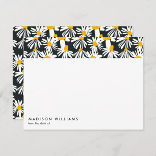 Minimal Flowers Stylish Trendy Modern Note Card