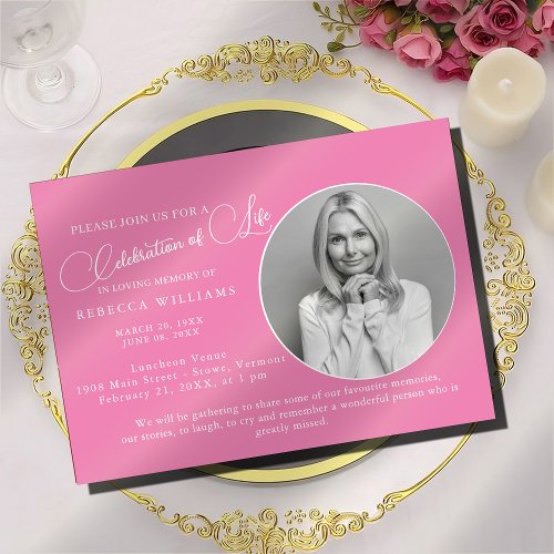 Minimal For Her Celebration of Life Invitation