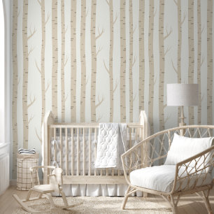 Minimal Forest Elm Tree - Peel & Stick Wallpaper