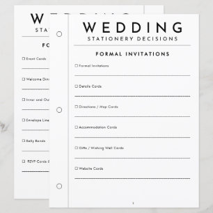 Minimal Formal Invitation Wedding Stationery Page