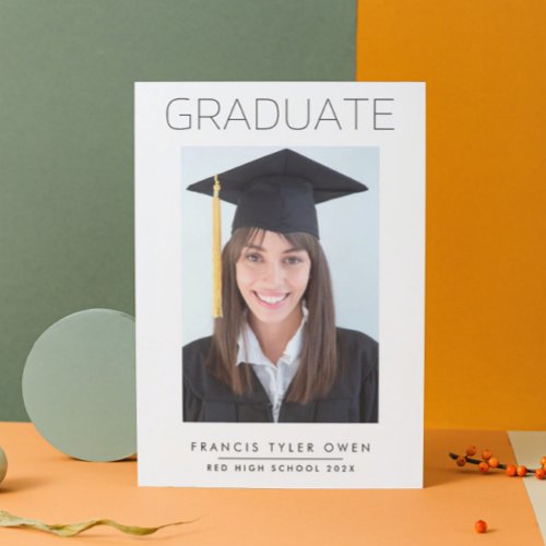 Minimal Frame GRADUATE High School Photo Announcement