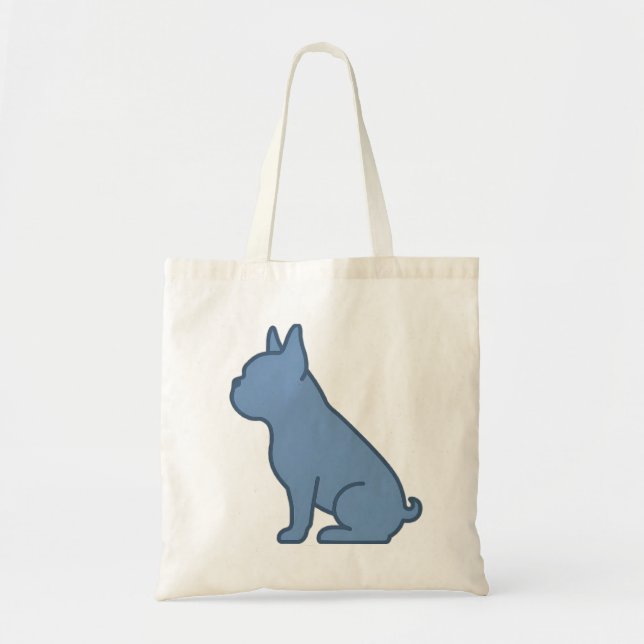 Minimal French Bulldog Design Tote Bag (Front)