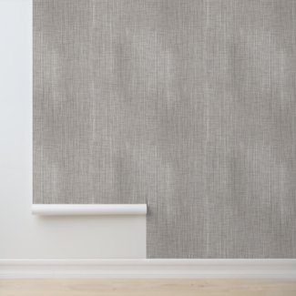 Minimal French Woven Linen Ecru Greige Grasscloth