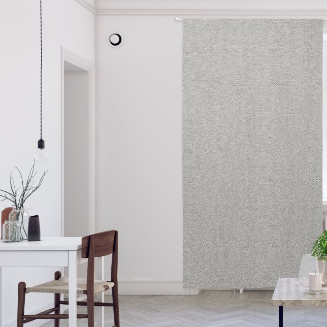 Minimal French Woven Linen Smoky Grey Grasscloth Blackout Curtains (Living Room)