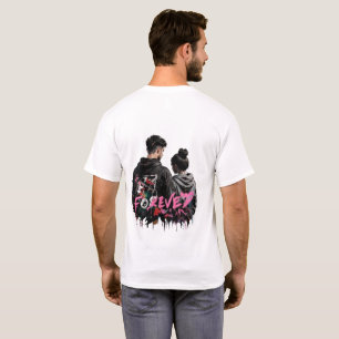 Minimal Front Logo Back Print T-Shirt Good Vibes