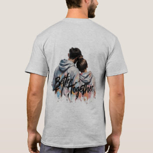 Minimal Front Logo Back Print T-Shirt Good Vibes
