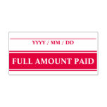 [ Thumbnail: Minimal "Full Amount Paid" Rubber Stamp ]