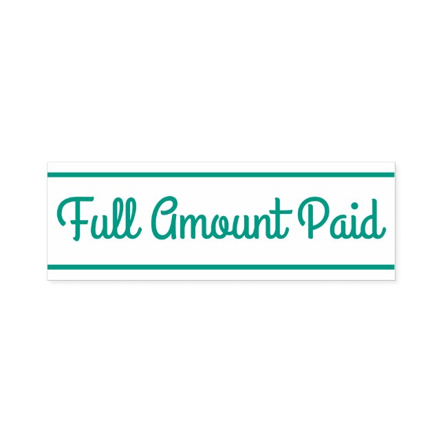 Minimal "Full Amount Paid" Rubber Stamp (Design)
