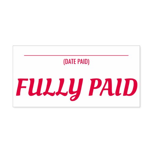 Minimal FULLY PAID Rubber Stamp
