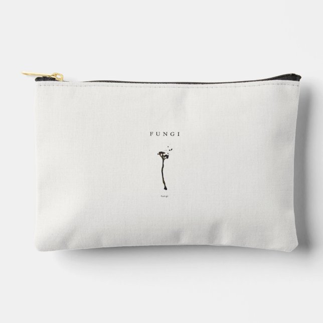 minimal fungi aesthetic line art nature concept de accessory pouch (Front)