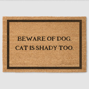 Minimal Funny Text Pets Coir Mat