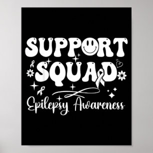 Minimal Fuuny Support Squad Purple Epilepsy Poster