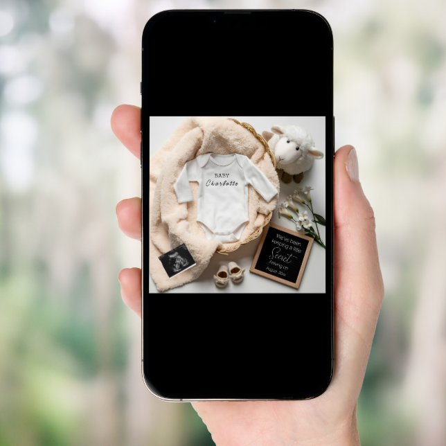 Minimal Gender-Neutral Pregnancy Announcement (Front Digital)