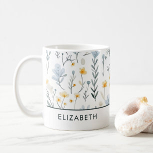 Minimal Gentle Colorful Garden Wildflowers Nursery Coffee Mug